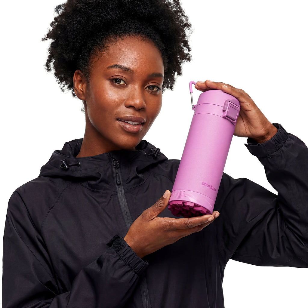 SHUKLAM Insulated Water Bottle 19.6OZ Purple PinK